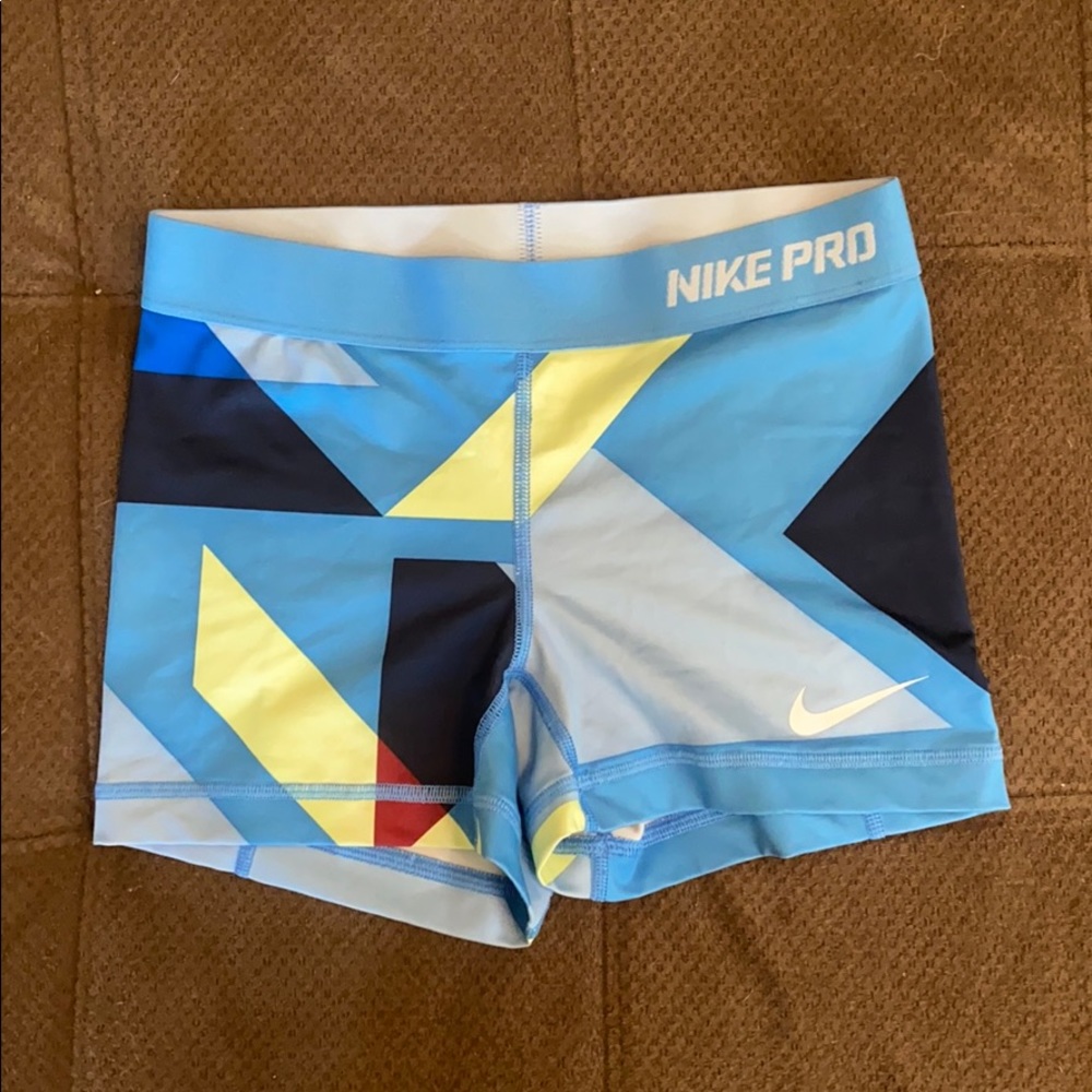 Fun Patterned Nike Pro Shorts - image 1